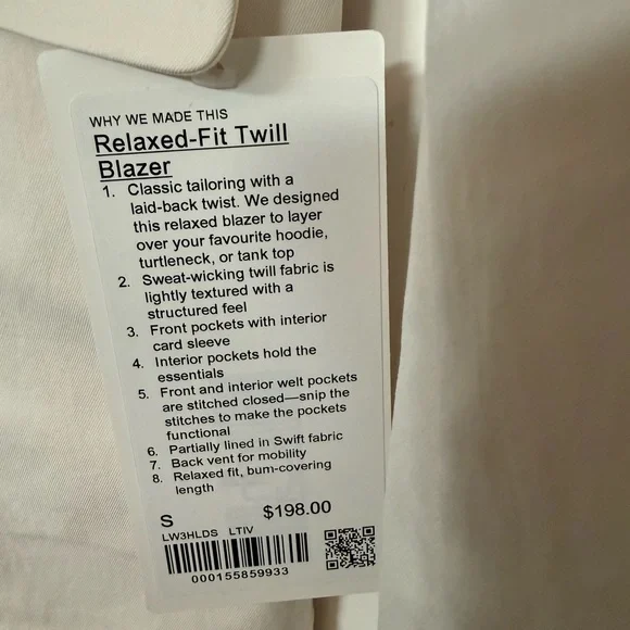 Lululemon Athletica Light Cream Blazer - Picture 5 of 7